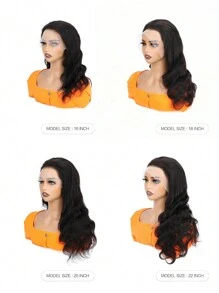 13x4 Transparent Lace Front Wigs Human Hair Body Wave Wigs For Black Women Lace Frontal Wigs Human Hair 180 Dentisy Lace Front Wigs Pre Plucked With Baby Hair - Natural Black - View 5