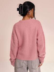 MUSERA 马海毛针织纽扣开衫 Y2k 春季休闲可爱 90 年代阳光秋季冬季感恩节圣诞节