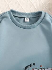 Sparklyn 少女超大字母印花时尚长袖运动衫