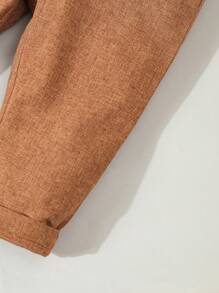 SHEIN 3pcs Baby Boys Gentleman Outfit Set: Bowknot Shirt + Double-Breasted Vest + Pants, Formal Party, Birthday, Wedding, Baptism, 1st Birthday