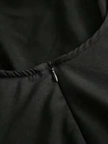 SHEIN MOD Plus Size Vintage White Open Back Ladies' Dress,Graduation Dress,Birthday Dresses For Women - Black - View 3