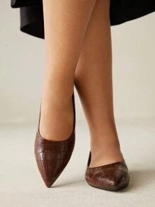 CUCCOO CURVES Plus Width & Fit Brown Flat Shoes, Fashion Suitable For All Seasons - Brown - View 10