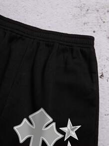 Men's Casual Sweatpants, Simple & Fashionable, For Daily Wear - Black - View 3