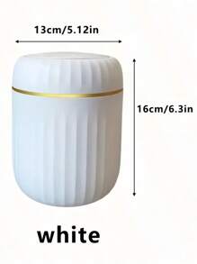 Mini Push-Top Desktop Trash Can With Trash Bags Set, 16x13cm Small Plastic Waste Paper Basket, Multi-Color Optional - Perfect For Home Office Desk Bedroom Living Room Kitchen Bathroom Car Decor, Best Christmas Holiday Gift Idea For 2025 Gifts, White - White - View 2