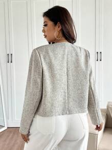 SHEIN Frenchy 大码休闲短款夹克，适合秋季通勤