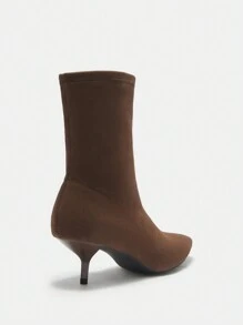 CUCCOO BIZCHIC Women's Fashion Pointed Toe High Boots, Stylish For Party & Winter Season New Year Holiday - Brown - View 8