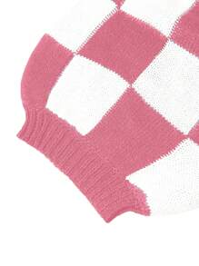 Chiquease Damen minimalistischer Mode Lässig Strickjacke, geeignet für den täglichen Gebrauch - Pink - Übersicht 5