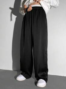 Tween Boy Casual 2 In 1 Drawstring Slant Pocket Woven Long Pants, Suitable For Autumn, Spring, Summer, Suitable For Outdoor Play, School, Street Photography, Parties And Leisure At Home, High Cost Performance - Black and White - View 5