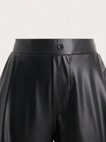 SHEIN Tween 女童黑色宽松休闲短裤