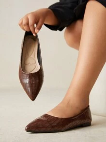 CUCCOO CURVES Plus Width & Fit Brown Flat Shoes, Fashion Suitable For All Seasons - Brown - View 2