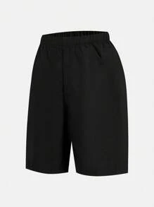 SHEIN Leap Crew 3 件套男士休闲修身西装外套、裤子和领带套装，买 2 送 1 - 黑色 - 查看 8