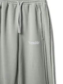 SUMWON Premium Fleece Jogger Sweatpants Relaxed Fit Drawstring Waist Side Panels Athletic Training Casual Wear Winter Fall Sports Workout - Grey - View 3