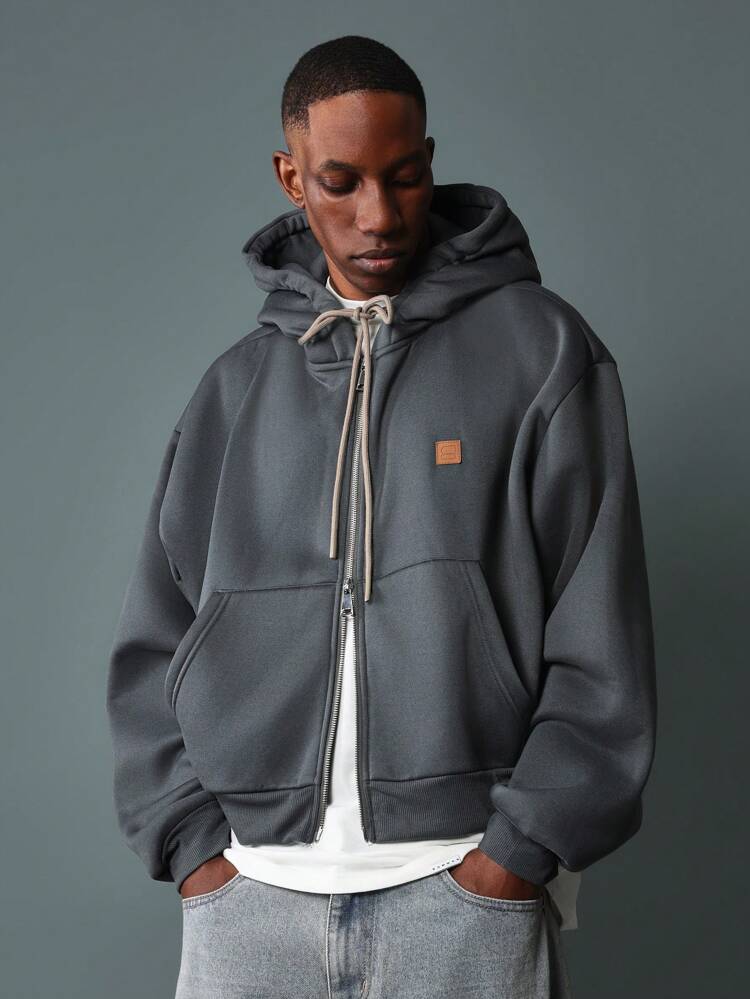 Sweat à capuche zippé doublé polaire de qualité