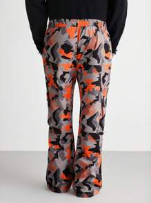 Manfinity VCAY Quần dài dệt túi vá họa tiết rằn ri đường phố rộng rãi cho nam cỡ lớn - Nhiều màu - Xem 5