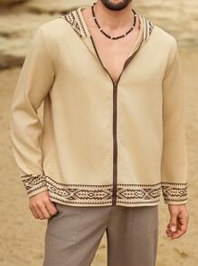Manfinity Nomadique Sweat-shirt à capuche zippé pour hommes, simple et tendance, décontracté pour le porter au quotidien, veste à capuche à manches longues avec fermeture éclair, cadeau pour amis, mari, petit-ami