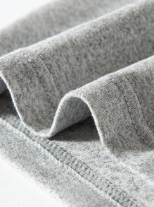 paquete de 5 bóxer de hombre de unicolor con estampado de letras simples, diseño casual de empalme