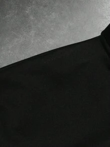 Manfinity Hypemode Camisa polo de manga larga con rayas y eslogan casual para hombre, otoño