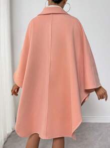 SHEIN Clasi Chaqueta casual de mujer con botones y bolsillos falsos de largo