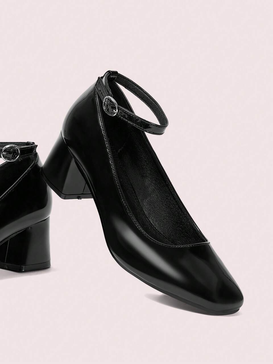 CUCCOO BIZCHIC Simple Women Mary Jane Thick Heel Pumps, For Halloween Spring Shoes Spring Break Easter For Christmas