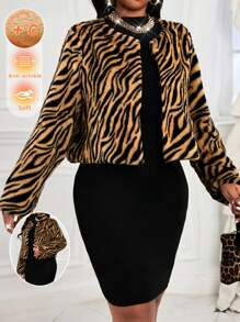 SHEIN Lady Autumn And Winter Elegant Wrist-Length Sleeve Woven New Product Short Plus Size Coats