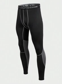 Coreblaze Men's Simple & Fashionable Casual Tights, Daily Wear 2-Piece Set - Black - View 6