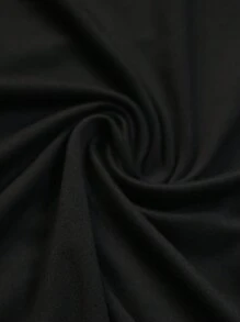 Manfinity LEGND Camiseta informal de manga larga con cuello alto y estampado de letras, estilo minimalista, para hombres de talla grande