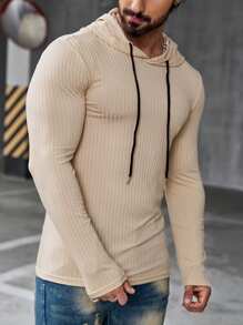 Manfinity Homme 男士纯色休闲长袖连帽衫，日常穿着，适合送给朋友、丈夫、男朋友的礼物