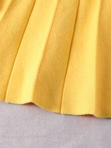 SHEIN Bộ 2 chiếc áo len dệt kim màu tím thanh lịch cỡ lớn cho bé gái tuổi mới lớn và chân váy xếp ly, thoải mái, đa năng, phù hợp mặc hàng ngày, đi chơi, tiệc tùng, thu đông - Nhiều màu - Xem 6