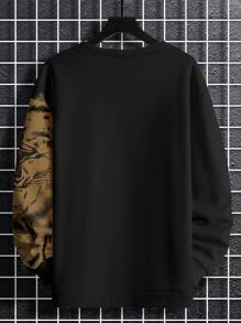 Manfinity LEGND Men's Casual Daily Wear Simple Fashion Sweatshirt - Black - View 2