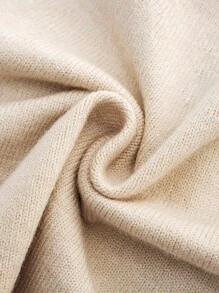 Cozy Pixies Christmas Reindeer Pattern Casual Versatile Round Neck Long Sleeve Knit Cardigan, Apricot Autumn Winter Clothes ForGirln - Apricot - View 8