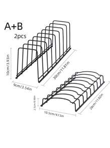 1 Giá để đồ nhà bếp bằng thép không gỉ, hai kiểu để phơi bát đĩa, đũa và bát có giá để bát đĩa tích hợp cho bồn rửa và tủ, giá để ráo nước nhà bếp, Giáng sinh - Đen - màu đen - Xem 4