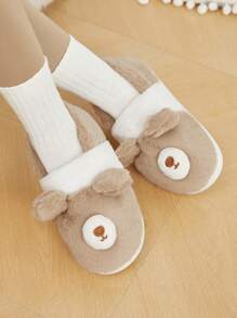 Cuccoo Women's 3D Ear Fluffy Cartoon Cute House Slippers - Brown - View 5