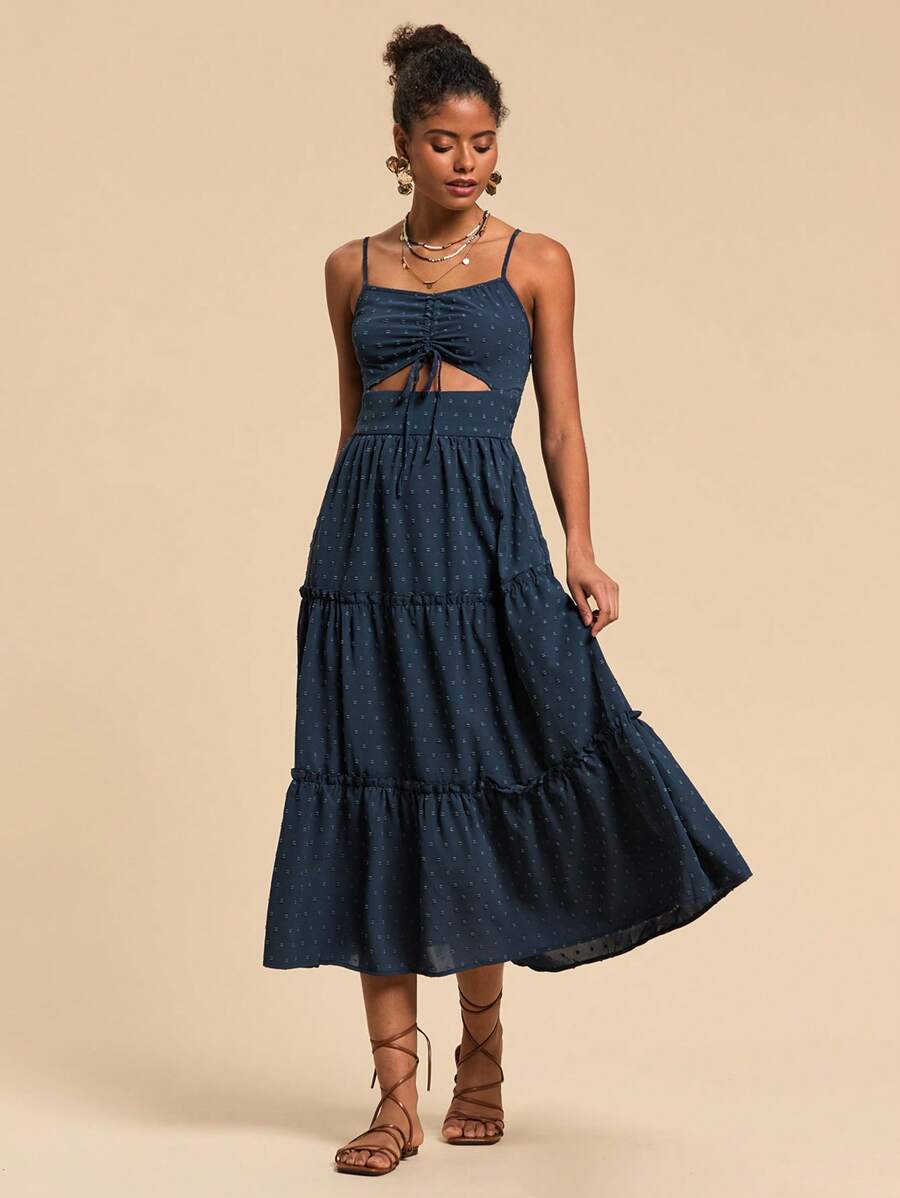 Travachic Women's Plain Simple Daily Spaghetti Strap Dress