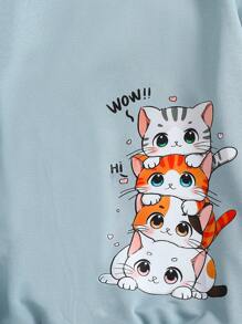 Sparklyn 少女超大字母印花时尚长袖运动衫