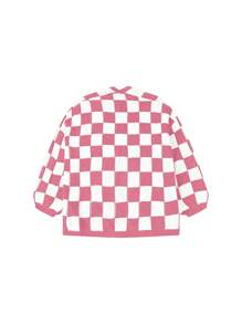 Chiquease Damen minimalistischer Mode Lässig Strickjacke, geeignet für den täglichen Gebrauch - Pink - Übersicht 2