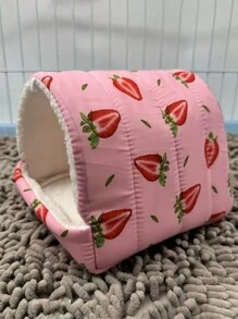 1PC Cartoon Print Padded Enclosed Triangular Pet Sleeping Bag Warm Cozy For Small Birds Autumn Winter