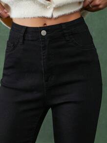 WESTFADE Winter Holiday Party Christmas New Years Eve Going Out Premium Denim Ultra High Rise High Waisted Stretch Fitted Skinny Jeans