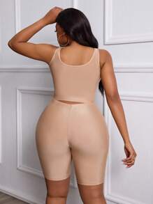 Calvaya 3 Stücke Set: Bauchformer, Taillenmieder und 5-Punkt-Shorts, um die Körperform zu verbessern, praktischer Rückverschluss, geeignet zum Tragen mit Kleidern