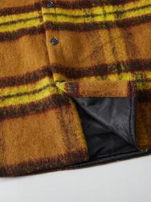 Chaqueta informal holgada de estilo universitario a cuadros para adolescentes varones, otoño/invierno - Amarillo - Ver 4