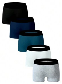 5 条装男士加大码平角内裤，适合所有季节的内裤