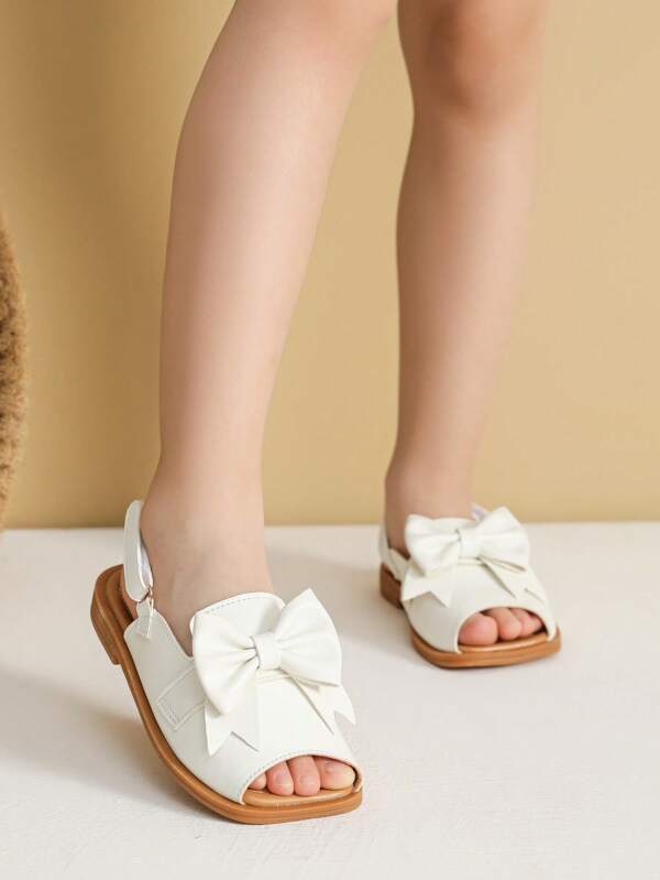 Sandalias/pantuflas para niñas pequeñas, zapatos para niños de verano, sandalias planas con para niñas