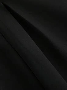 SHEIN MOD Women's High Waist Pleated Cinched Waist Black Wide Leg Pants,Party,Street,Goth,Preppy,Elegant,Party,Office Pants Women,New Years Women Outfits,New Years Eve Attire,Business Casual,Old Money Style,Academia,Work Clothes Women,Valentine Clothes Women