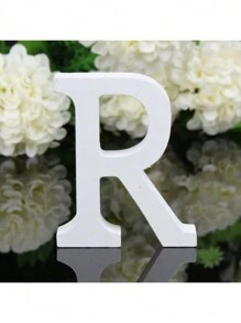 1pc 20cm Large White Wooden Capital English Alphabet & Number Ornament Best Gifts Birthday