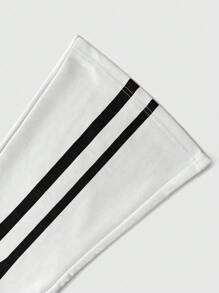 PAVTROS Manfinity Streetrush Men's Slogan Print Short Sleeve T-Shirt And Long Pants Set - White - View 5