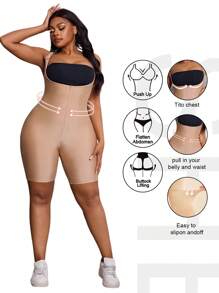 Calvaya 3 Stücke Set: Bauchformer, Taillenmieder und 5-Punkt-Shorts, um die Körperform zu verbessern, praktischer Rückverschluss, geeignet zum Tragen mit Kleidern