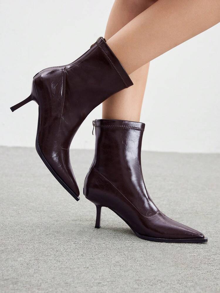 CUCCOO BIZCHIC Women's Fashion Pointed Toe Stiletto Ankle Boots For Spring Shoes Spring Break Easter