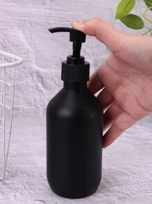 Premium Black Vacuum Pump Dispenser Refillable Shower Gel Container Leakproof Travel Bottle Bathroom To Gym Essentials Slim Portable PET Plastic Airless System - Black - View 5