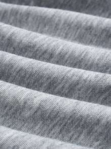 Slaydiva Felpa con cappuccio casual e minimalista con stampa di labbra, vestibilità morbida, per donne