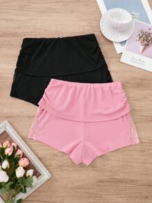 2pcs/Set Women's Sexy Bodycon Sleepwear Bottoms - Multicolor - View 2