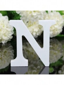 1pc 20cm Large White Wooden Capital English Alphabet & Number Ornament Best Gifts Birthday